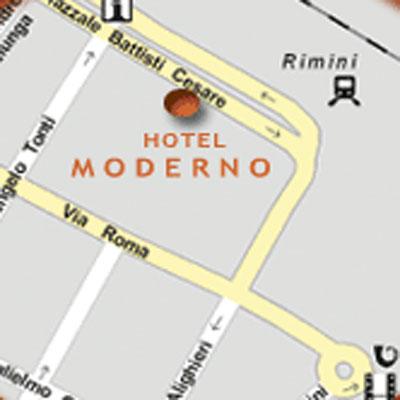 Hotel Moderno Римини Экстерьер фото